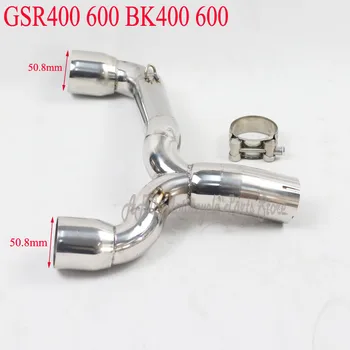 

Motorcycle Slip On Exhaust Connect Link Stainless Steel Pipe For Suzuki GSR400 600 BK400 600