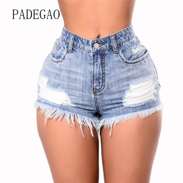 medio mal humor Preceder 2018 pantalones cortos informales para Mujer Super cortos Mujer verano moda  Mujer Denim Jeans Mujer cintura alta rasgados _ - AliExpress Mobile