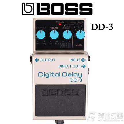 Boss Audio DD-3 Digital Delay Effects Pedal with 3 Time Settings, Hold Function, Level, Time, and Feedback Controls -