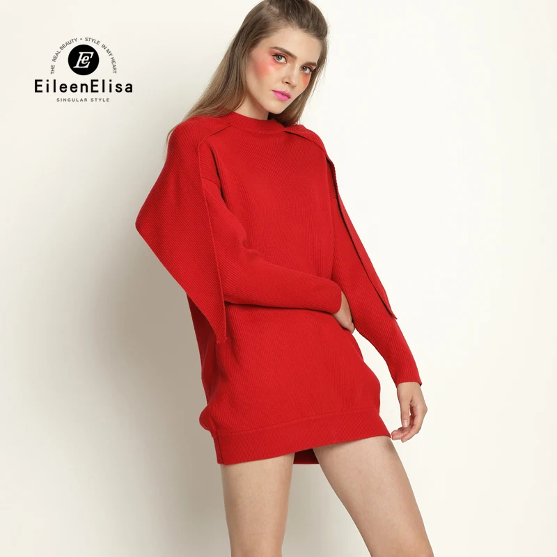 

Runway Sweater Women Ruffle Sweater Pullover 2017 Long Sleeve Red Fashion Brand Sweaters