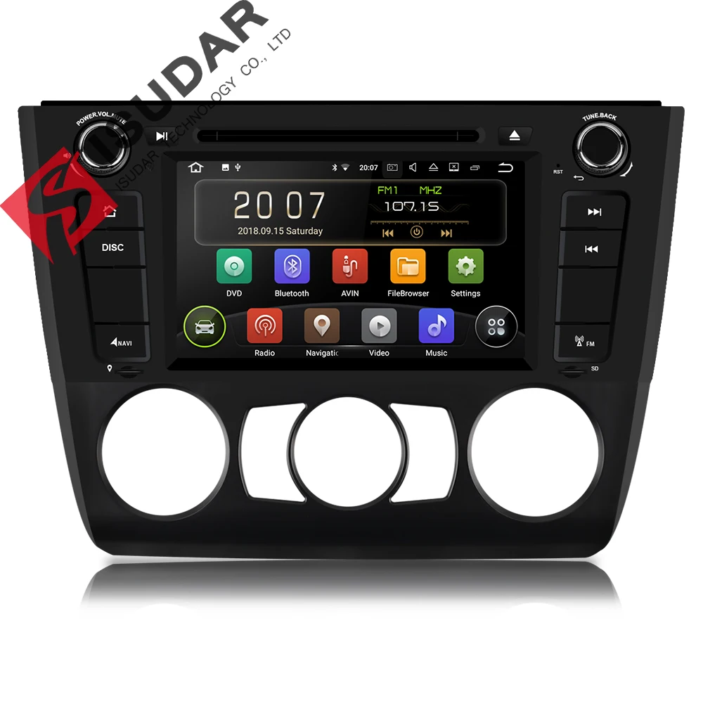 

Isudar 1 Din Car Multimedia Player Android 9 DVD Player For BMW/120i 1 Series E81/E82/E88 GPS 4 Core RAM 2GB ROM 16GB Radio DVR
