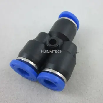 

5pc Y Union 6mm 1/4" Splitter Pneumatic Connector Push In Fitting Air Hose Tube