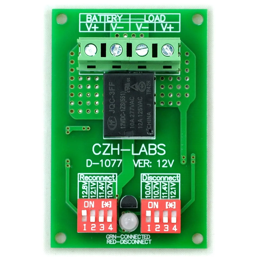 

Electronics-Salon Low Voltage Disconnect Module LVD, 12V 10A, Protect/Prolong Battery Life.