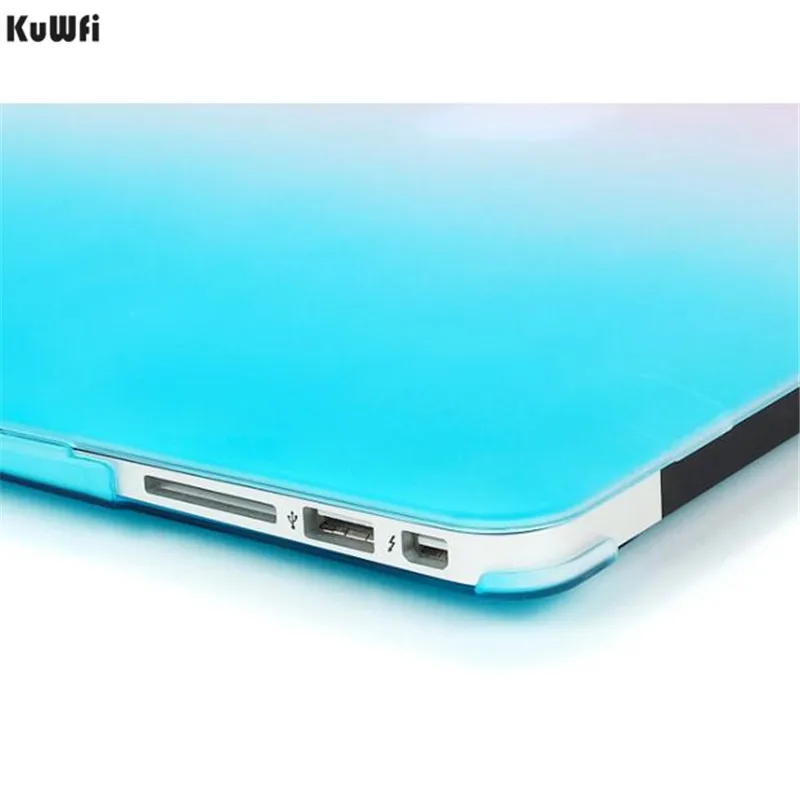 KuWFi Радужный защитный чехол книжка для ноутбука Macbook air 13 pro retina 12 11 15 жесткий без