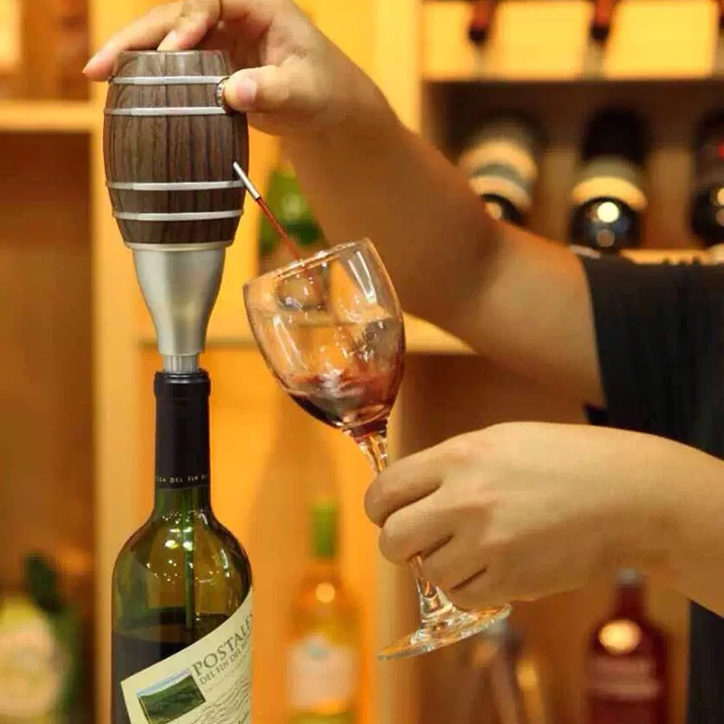 Бутылки для вина в форме бочонка графин Электрический сидровый насос Aerator Pourer Design