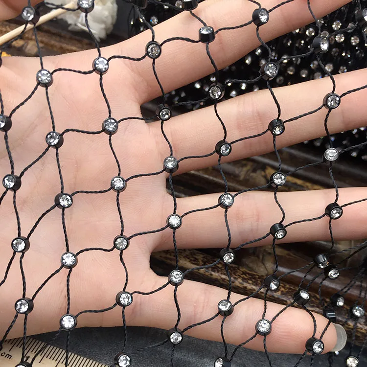 Каменная сетка 5*6 ряд рыболовная сетка шнур камень ABS горный хрусталь Соединительная сетка