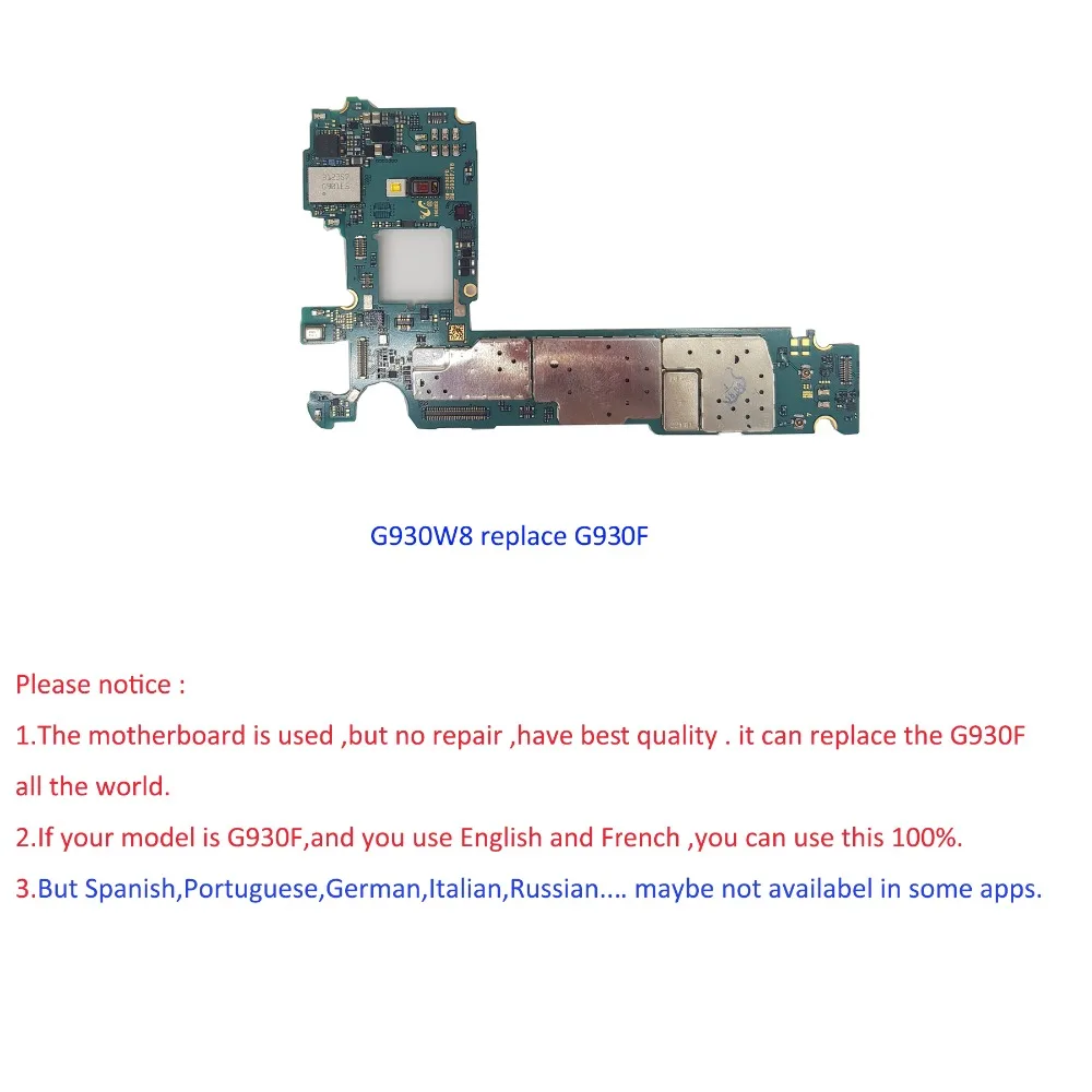 BINYEAE مقفلة اللوحة الرئيسية قطع غيار سامسونج غالاكسي S7 G930W8/G930F إفتح GSM 32 GB