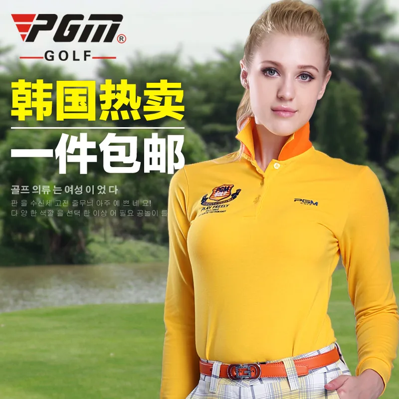 PGM genuine! Korean Ladies Golf Apparel long sleeved T shirt golf