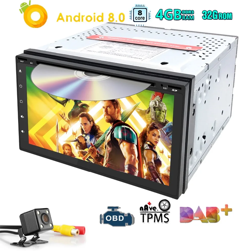 

7''Universal 2Din Android8.0 4GB+32GB Car Dvd Player GPS+4GWIFI+bluetooth+radio+8/OctaCore+Capacitive Touch Screen+car Pc+stereo