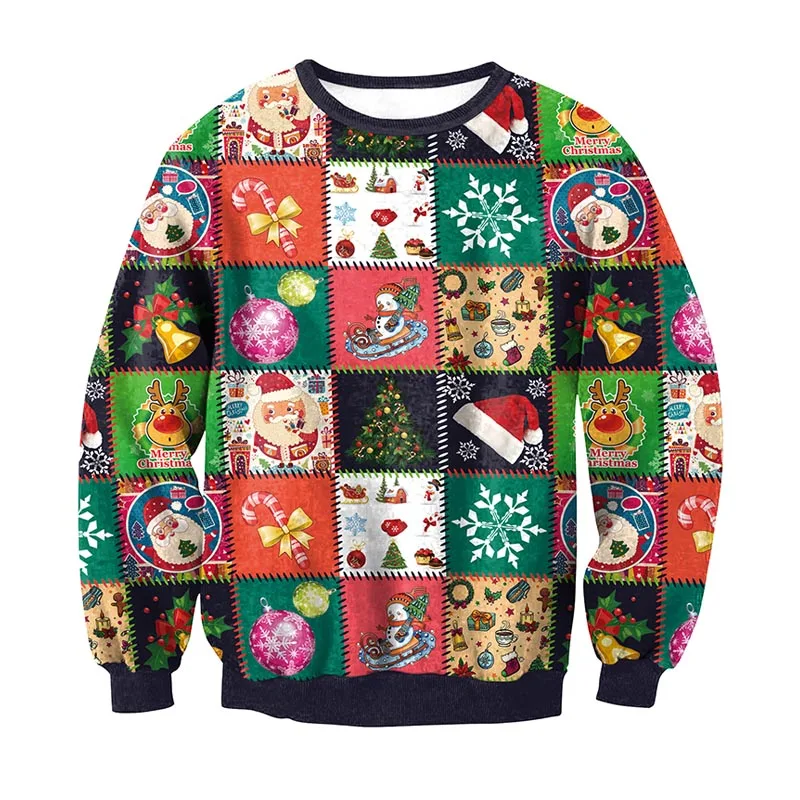 Alisister с длинным рукавом Рождественский пуловер 3d печати Толстовка для мужчин женщин толстовки забавные косплэй одежда для вечерин - Цвет: 9