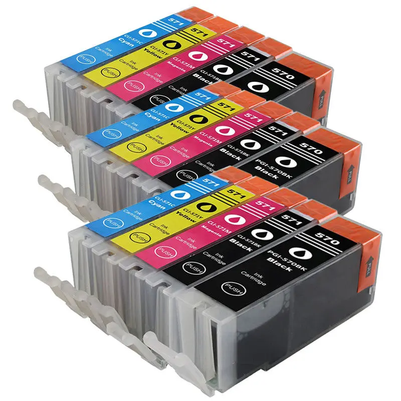 

PGI570 CLI571 Compatible Ink Cartridges for Canon Pixma Set MG6850 MG6851 MG6852 MG6853
