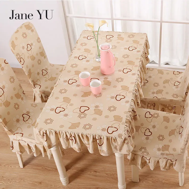Новое поступление 2019 г. прямоугольная жаккардовая скатерть JaneYU с цветочным