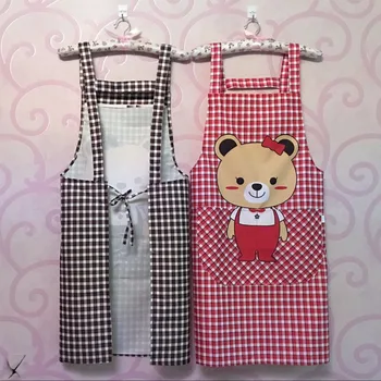 

Creative fashion cartoon kitchen apron Korean version of the oil waterproof adult gown men and women couple