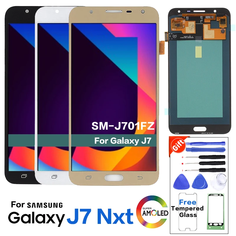 

AMOLED LCD For Samsung Galaxy J7 Nxt SM-J701FZ LCD Display Screen Replacements for Samsung SM-J701 J7 Core J701M display module