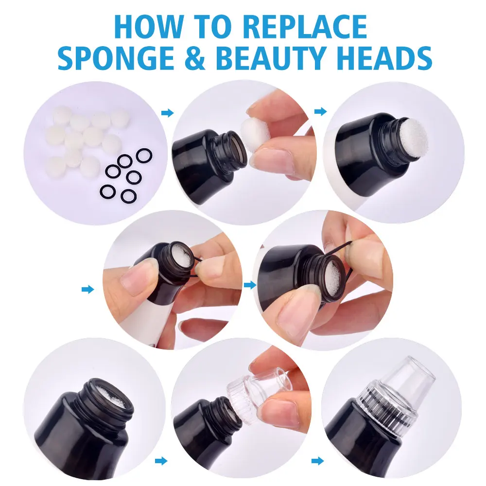 Remoção de Limpador Cravo Elétrico Rosto Limpo Nariz t Zona Poros Vácuo Acne Espinha Removedor Sucção Facial Dermabrasion 13 High Quality Beleza e saúde