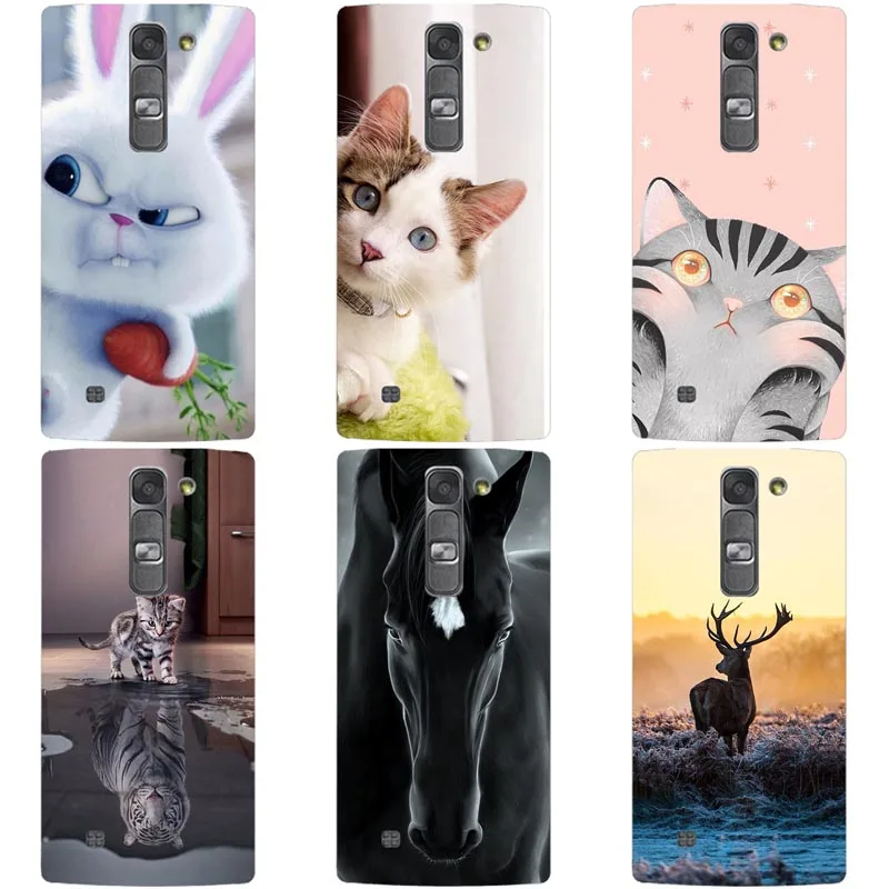 

Cute Animal Cat Printing Case For LG Magna C90 G4C G4 Mini H520N H502F H500F Cover Relief Cartoon Design Funda Phone Skin Coque