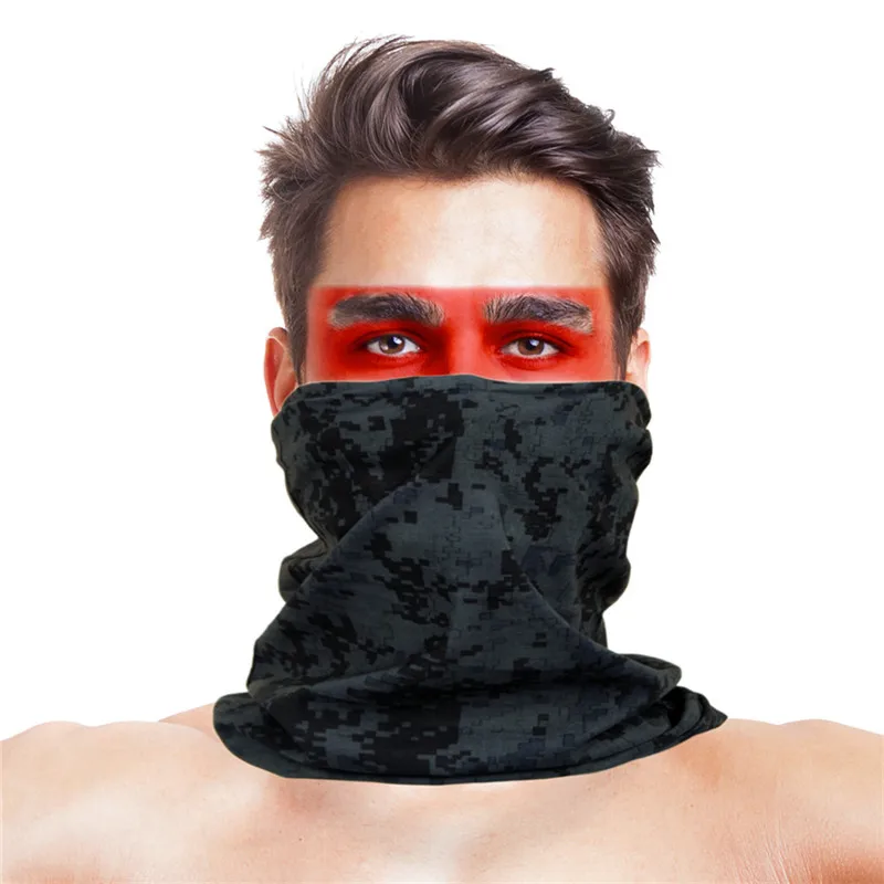 Новинка, камуфляжная велосипедная Бандана с изображением масок для лица, головной убор из полиэфира, ветрозащитная Солнцезащитная УФ-маска, волшебный платок, повязка на голову, маска для лица - Цвет: 016