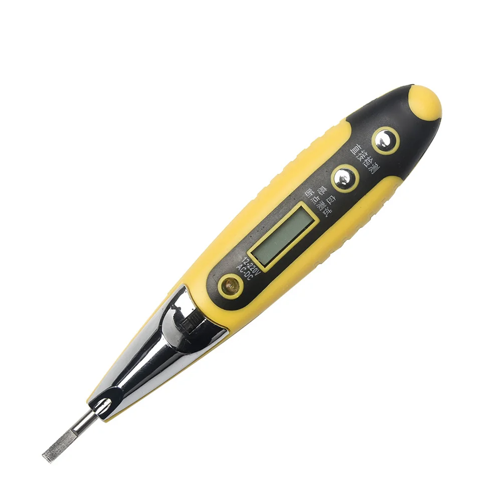

Digital Electrical Multi-Sensor Voltage Tester Detector Test Pen 12-220V DC Measure Volt Detector With Night Vision