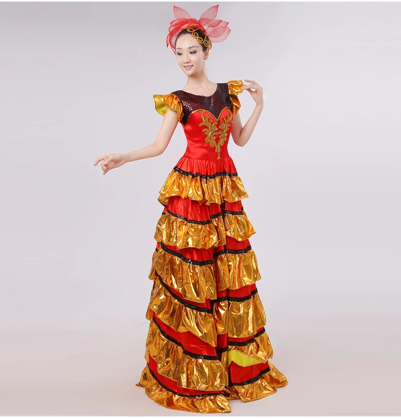 Бренд танцор изображение испанский в этническом стиле коррида танцевальный костюм пасадобль Для женщин танец фламенко платье Danza