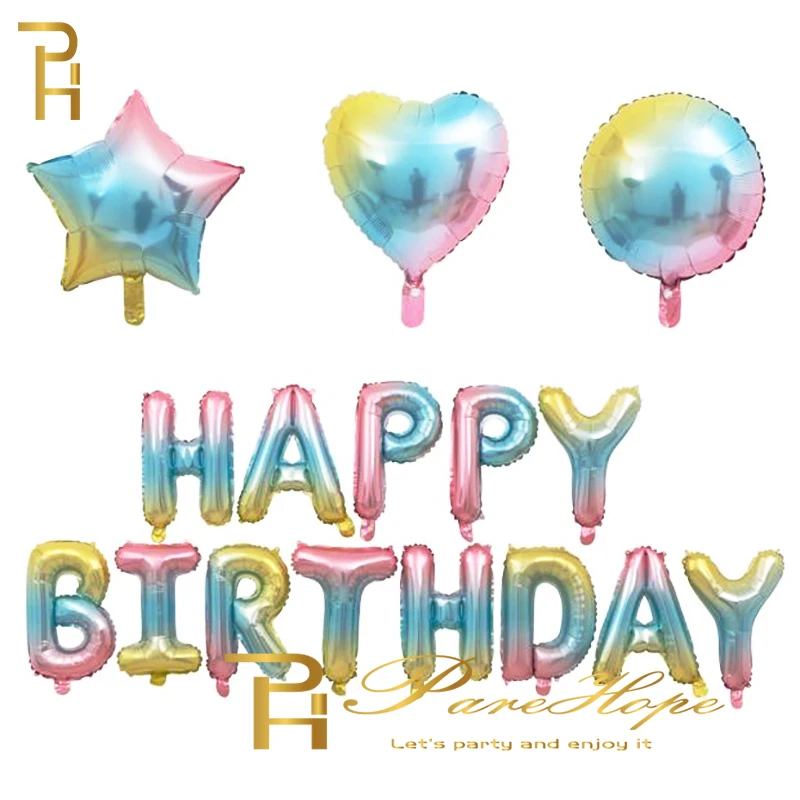 40 дюймов Большой градиентный номер воздушные шары детский душ с днем рождения украшения день рождения украшения для взрослых детей воздушные шары в форме цифр