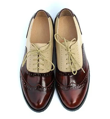 Новинка; 31 стиль; zapatos hombre; женские туфли-оксфорды; повседневная обувь с перфорацией типа «броги» в винтажном стиле со шнуровкой; американский стиль 10,5