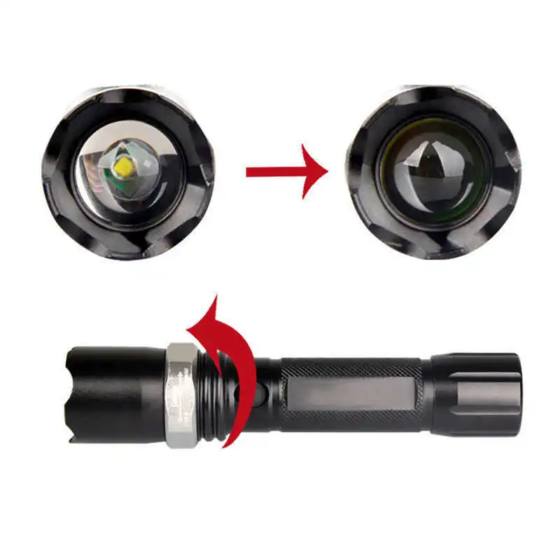 Powerful led flashlight Tactical Police Heavy Duty 3W LED Rechargeable Flashlight lanterna led bike by 18650aaa battery #3o4 (8)