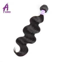 Indian Body Wave Human Hair Weave Bundles Hair Extensions Alimice 100 Non Remy Hair Weaving Machine