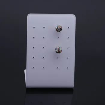

2018 New Wholesale 6pcs white Acrylic Earring Display Stand Holder,Fashion Jewelry Display jewelry organizer