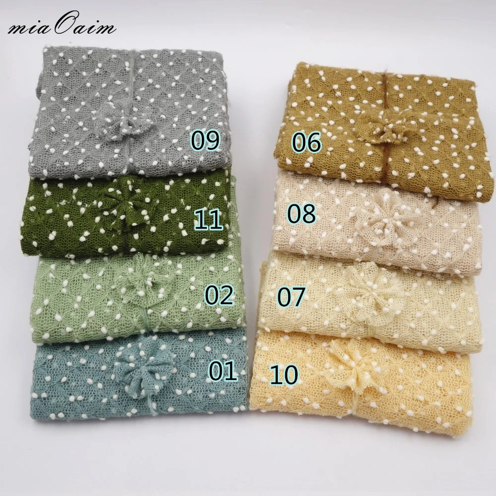 10set/lot 75*50cm Pebble Backdrops Wraps+Headband Newborn Photography