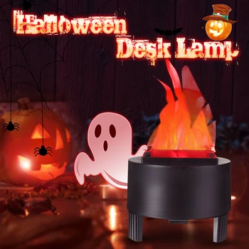 

Smuxi Halloween 3W Prop LED Fake Flame Lamp Torch Night Light Pot Festival Event Party Home Decor
