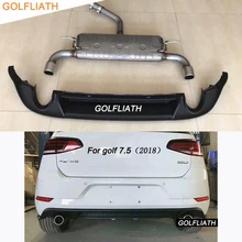 GOLFLIATH GTI Стайлинг авто задний бампер спойлер диффузор выхлопной для Volkswagen VW GOLF 7,5 стандарт и GTI бампер