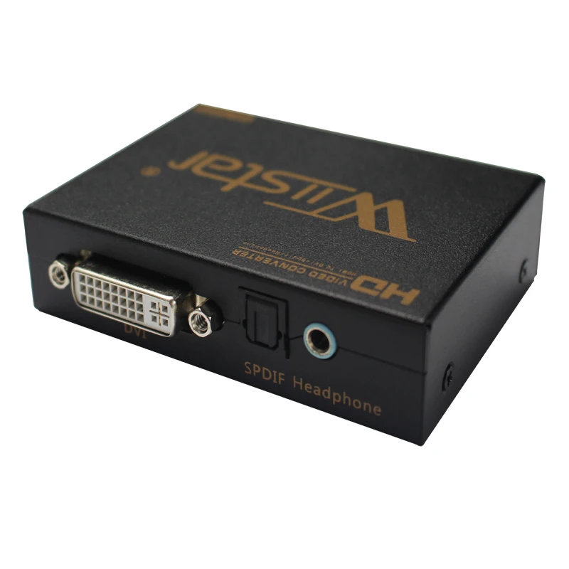 2pcs HDMI to DVI + spdif  Audio Converter adapter Support HDMI 1.3 HDCP analog stereo and  digital audio output