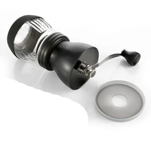 Современный вид руководство кофемолка пластик кофе черный специй Мини Кусачка высокого качества рукопожатие прозрачный контейнер подарок