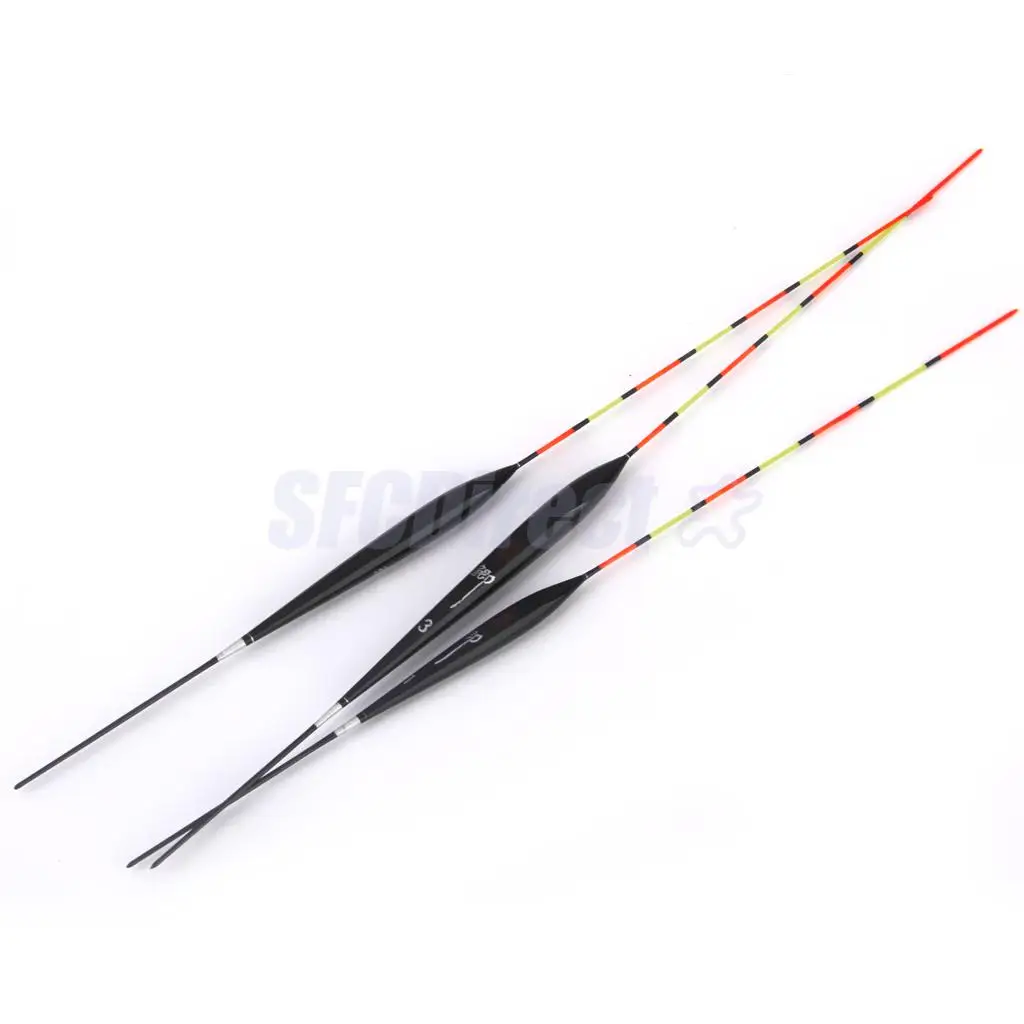 3pcs Balsa Wood Sensitive Fish Fishing Floats for Carp Perch Coarse