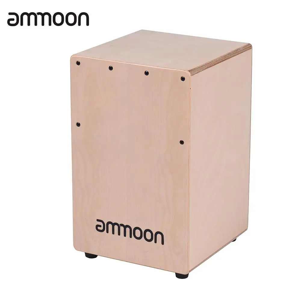 

ammoon Wooden Cajon Box Drum Hand Drum Persussion Instrument Birch Wood with Adjustable Strings Carrying Bag for Children Kids