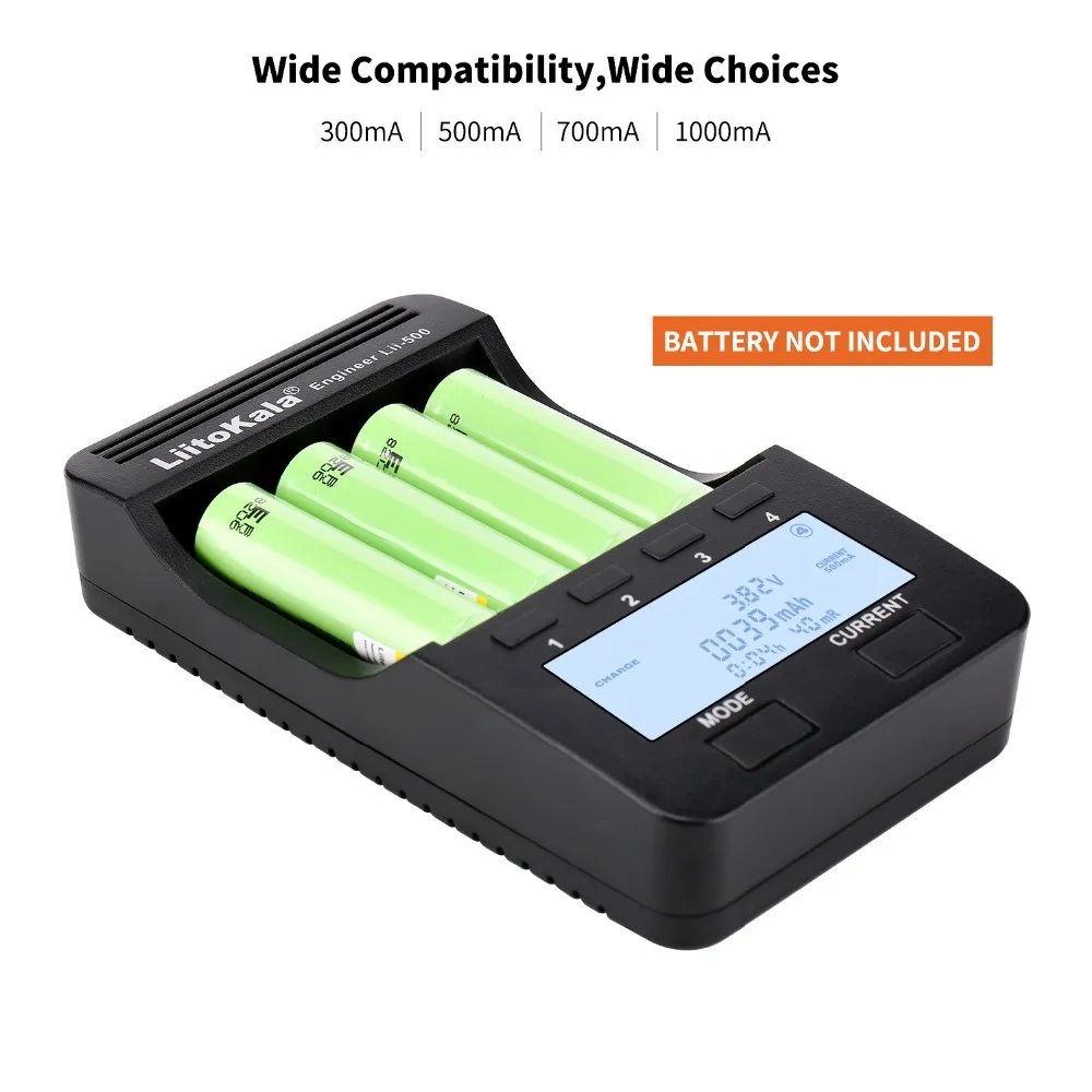 LiitoKala lii-500 LCD 3.7V 1.2V 18650 26650 16340 14500 10440 18500 Battery Charger ,100% original LiitoKala factory lii500