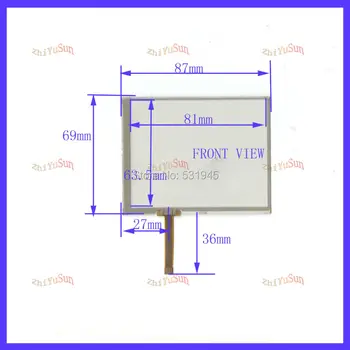 

ZhiYuSun New 3.5 inch TOUCH Screen panels 87mm*69mm for GPS or commercial use post 87*69