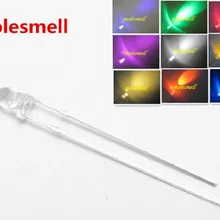 500 шт красочные 3 мм круглые прозрачные красный желтый синий зеленый белый оранжевый фиолетовый розовый теплые белые светодиоды выберите цвет, который вы хотите