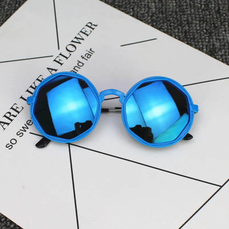Модные детские цветные солнечные очки круглые очки с отражающими стеклами водительские очки детские UV400 спортивные солнцезащитные очки