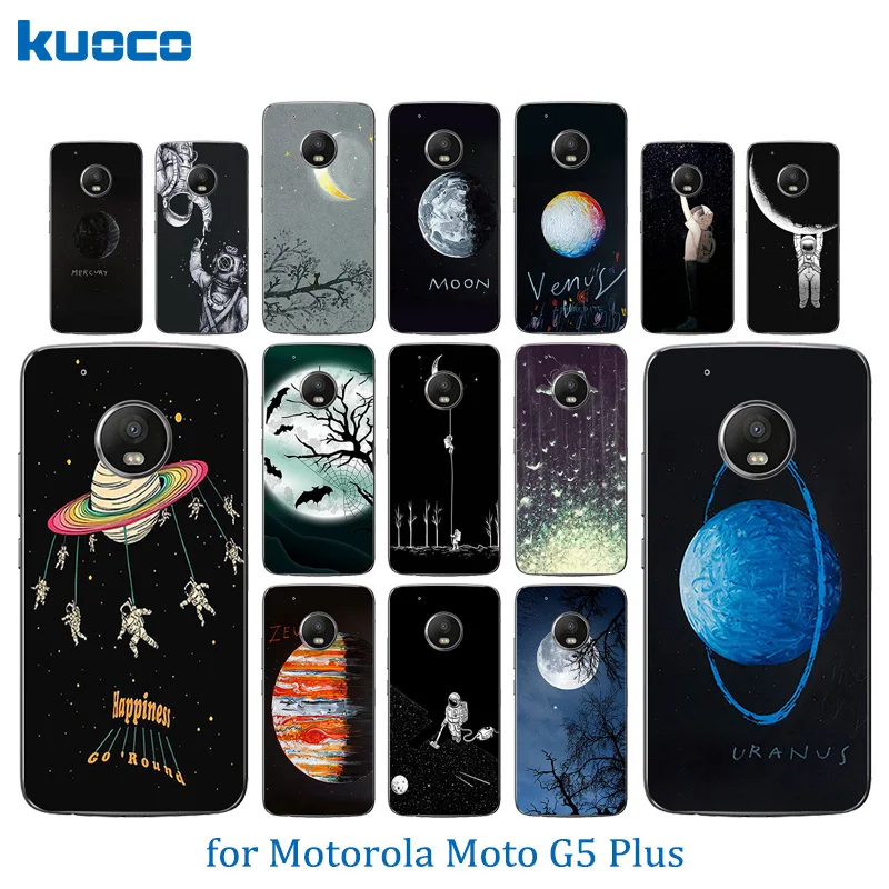 Чехлы для телефонов Motorola Moto G5 Plus модная задняя крышка космическая луна узор