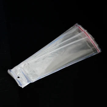 

Factory Price 100pcs Clear Mini Small plastic bags for jewelry 6*27cm Self Adhesive Seal OPP Package bag PDC01-07CL