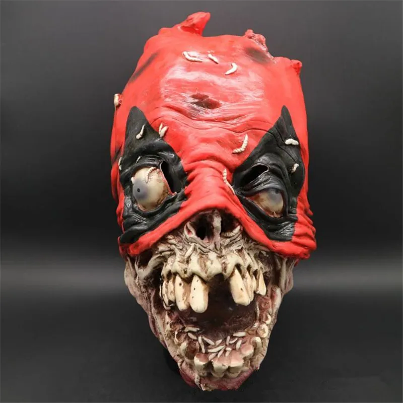 Хэллоуин супер герой Дэдпул больной грим Маска танцы вечерние забавная маска террор причудливые игры латекс страшные шалости крови капюшоны