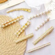 Корейский сладкие клипы Для женщин модные аксессуары для волос металлические шпильки с жемчугом Женские Простые волосы заколка Головные уборы укладки волос инструмент