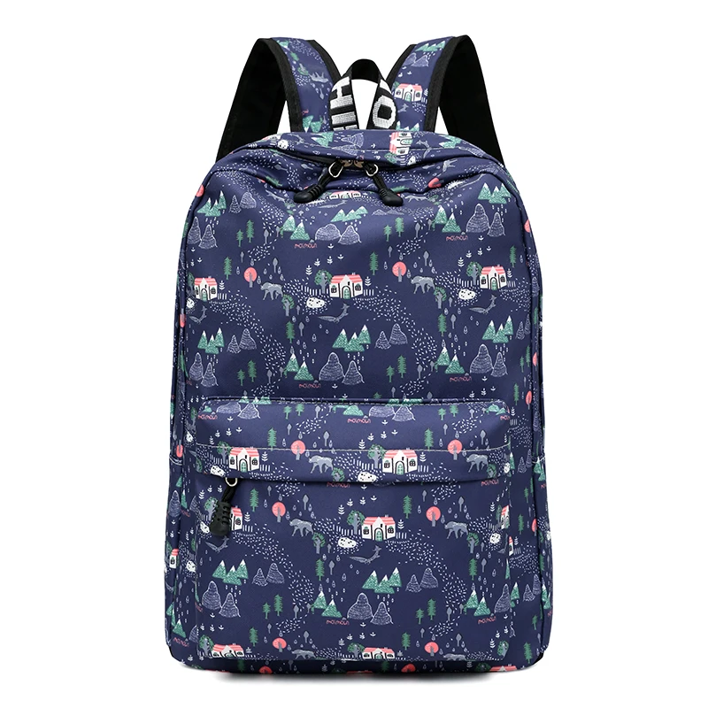 

2018 new Korean ulzzang Japanese Harajuku small house student print personality mask girl shoulder bag backpack