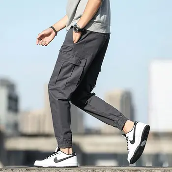 

Autumn Spring Streetwear Cargo Pants Men Harem Hip Hop Joggers Long Trousers Men Casual Track Korean Pants Men Pantalon Cargo