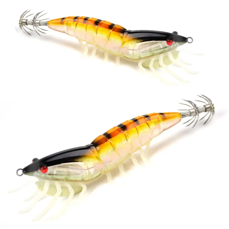 

wood shrimp hard plastic squid lure jigs for squid 115mm 20g 1 pcs/lot Artificial squid jigging Bait 1#
