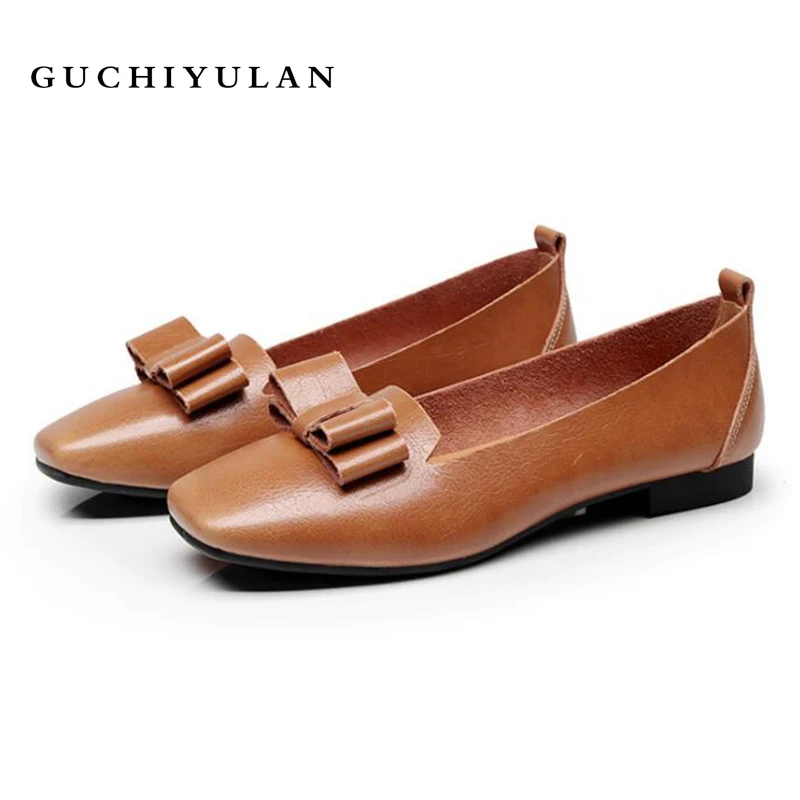 

Brand Women Spring Flat Shoes 2018 Fashion Butterfly Knot Ballerina Flats Comfortable Girls Red Shoes Slip on Women Shoes US10
