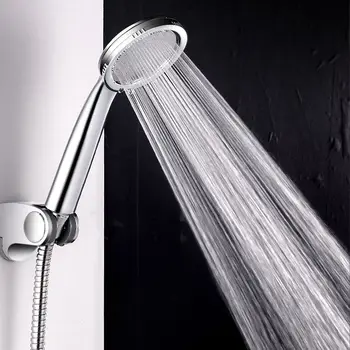 

High Pressure Shower Head Handheld Steel Powerful Boosting Bath Water Saving