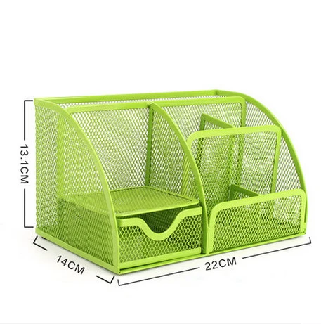 Metal Mesh Desk Organizer Desktop Pencil Holder Stand Storage Stationary For Office Home School