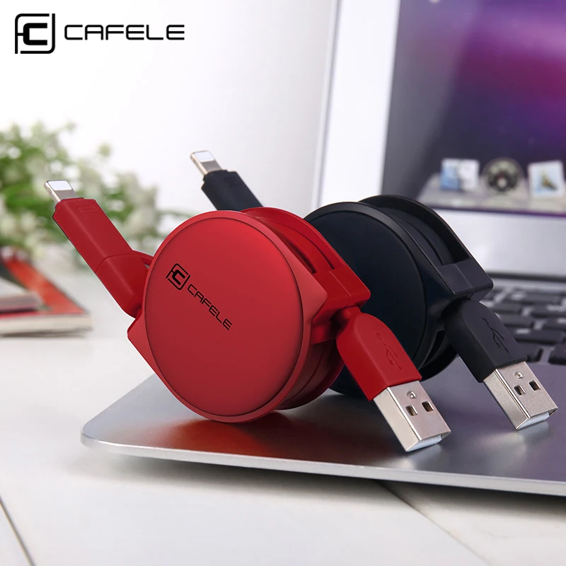 CAFELE NEW 100cm 2 in 1 retractable USB fast charging Cable For iPhone 7 5s 6 6 plus and micro android for Samsung xiaomi